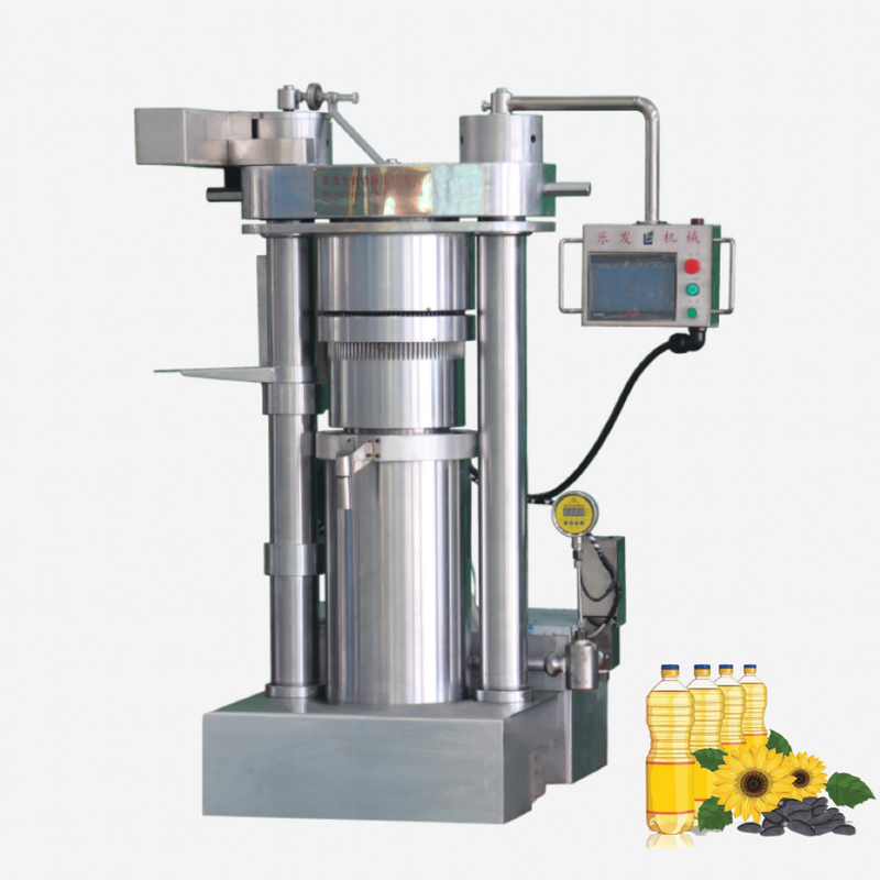 Pressa a freddo completamente automatica Pressa idraulica di olio 60Mpa Macchine commerciali per la produzione di olio commestibile Macchine industriali per l'estrazione dell'olio di sesamo di cocco