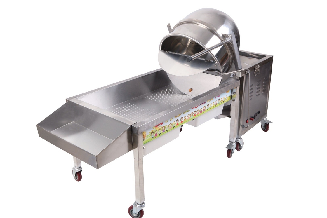 Popcorn sferico del riscaldamento a gas che fa macchina 50w con acciaio inossidabile pieno